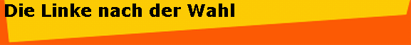 Die Linke nach der Wahl